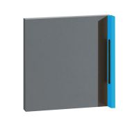 Porta "Jakob" | Colori antracite e turchese | 37 x 37 x 6 cm | Stile moderno e compatto