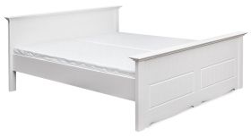 Letto matrimoniale francese Gyronde 18 | Pino massiccio laccato bianco | 140 x 200 cm