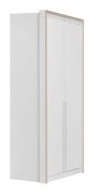 Armadio guardaroba battente Cerdanyola 03 | Rovere e bianco | 216 x 100 x 56 cm | Design elegante