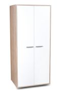 Armadio guardaroba 2 ante battenti Palpala 06 | Rovere Sonoma e bianco | 180 x 78 x 60 cm | Design moderno, ampio spazio