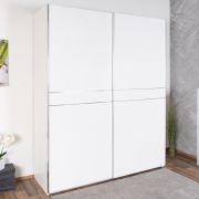 Armadio scorrevole "Siumu" 05 | Bianco lucido | 224x182x61 cm | Spazio ottimale e design moderno