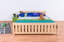 Letto matrimoniale king size 65C | Pino massiccio naturale | Rete a doghe inclusa | 180 x 200 cm