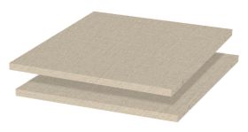 Ripiani per armadio Faleasiu | Set 2 pezzi | 50 x 43 x 2 cm | Beige | Design elegante
