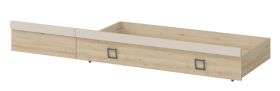 Cassettone sottoletto Benjamin | Finitura faggio e crema | 27 x 74 x 138 cm | Design moderno per cameretta
