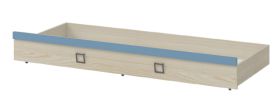 Letto estraibile Benjamin | Frassino e blu | 80 x 190 cm | Design moderno e funzionale