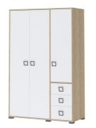 Armadio ad ante battenti "Benjamin" 14, faggio / bianco - 198 x 126 x 56 cm (h x l x p)