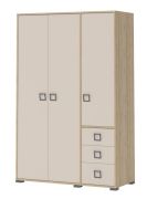 Armadio ad ante battenti "Benjamin" 14, faggio / crema - 198 x 126 x 56 cm (h x l x p)