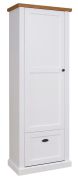 Armadio Veternik 06 bianco e rovere | 200 x 72 x 42 cm | Design compatto e moderno