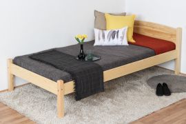 Letto singolo 86, pino massello, naturale, incl. rete a doghe - 100 x 200 cm (l x l)