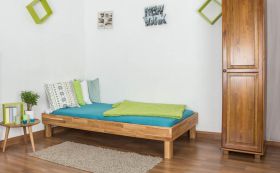 Letto futon in rovere massello oliato 100 x 200 cm | Design moderno | Robusto e facile da montare