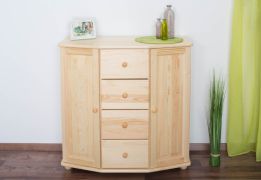 Madia in pino massello naturale Junco 168 | 100x100x47 cm | Design moderno e robusto