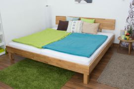 Letto futon matrimoniale in rovere massello oliato | 200 x 200 cm | Design moderno e robusto