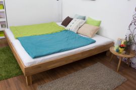 Letto futon in rovere massello oliato 200 x 200 cm | Design moderno | Alta stabilità | Facile da abbinare
