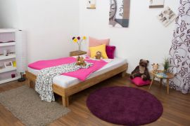 Letto futon in rovere massello oliato 120 x 200 cm | Design moderno | Alta stabilità | Facile da montare