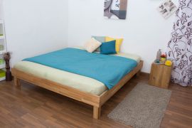 Letto futon matrimoniale 180 x 200 cm | Rovere massello oliato | Design moderno | Alta qualità artigianale