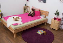 Letto alla francese "Wooden Nature" 03, faggio massello, oliato - 140 x 200 cm (l x l)