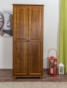 Armadio 008 in pino massiccio | Finitura rovere | 190 x 80 x 60 cm | Design moderno e robusto