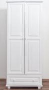 Armadio "006" in pino massiccio | Laccato bianco | 190 x 80 x 60 cm | Design moderno e resistente
