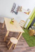 Tavolo rettangolare Junco 240B | Pino massiccio naturale | 90 x 140 cm | Stile moderno e robusto
