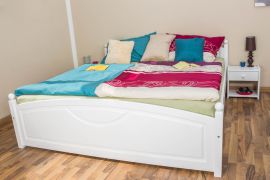 Letto king size 81 | Pino massiccio bianco | Rete a doghe inclusa | 180 x 200 cm