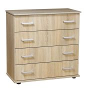 Cassettiera Tandil 06 | Rovere Sonoma | 94x94x45 cm | 4 ampi cassetti | Design moderno