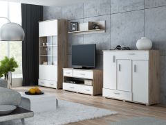 Set soggiorno 4 pezzi Kavieng | Rovere e bianco | Design moderno | Materiali di qualità