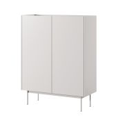Cassettiera elegante cashmere e rovere Cascob 03 | 3 scomparti soft close | 122 x 97 x 37 cm | Finitura di pregio