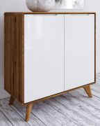 Cassettiera Timaru 06 | Rovere selvatico oliato e bianco | Parzialmente massello | 92 x 90 x 40 cm