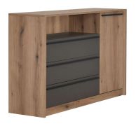 Cassettiera Cerdanyola 10 cassetti | Rovere e grigio | 91 x 148 x 40 cm | Design moderno e stabile