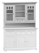 Modulo aggiuntivo per madia Gyronde | Pino massiccio laccato bianco | 105 x 130 x 35 cm | Stile country