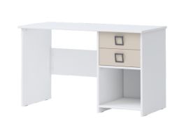 Cameretta - Scrivania "Benjamin" 28, bianco / crema - 74 x 125 x 60 cm (h x l x p)