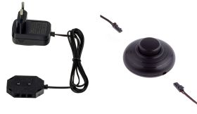 Alimentatore per luci LED | Elegante finitura nera | Perfetto per armadi e ambienti moderni