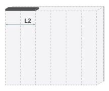 Cornice bianca per armadio battente Faleasiu | 92 cm | Truciolato laccato UV | Design elegante