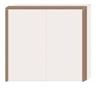 Cornice per armadio scorrevole | Serie Gataivai 05 e 06 | Finitura noce | Design moderno