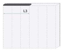 Cornice luminosa a LED per armadio battente Faleasiu | Bianco elegante | Larghezza 137 cm | Per 3 ante e moduli aggiuntivi