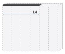 Cornice bianca per armadio a battente Faleasiu | Moduli aggiuntivi | Larghezza 182 cm