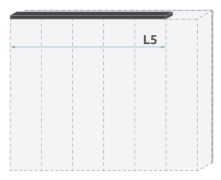 Cornice decorativa per armadio battente Faleasiu | Bianco elegante | Larghezza 227 cm | Per moduli aggiuntivi