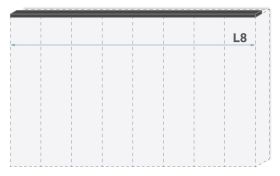 Cornice per armadio a battente Faleasiu | Set 2 pezzi | Bianco | Larghezza 181 cm