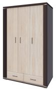 Armadio guardaroba Aitape 30 | 3 ante battenti | Rovere Sonoma scuro/chiaro | 188 x 120 x 55 cm