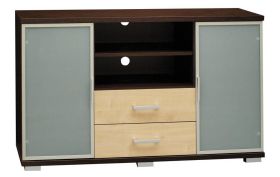 Cassettiera moderna Trelew 17 | Wengé e acero | 83 x 120 x 41 cm | Ampio spazio e design elegante