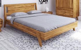 Letto super king "Otago" 02 | Rovere massello selvatico oliato | 200 x 200 cm | Design esclusivo