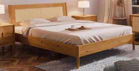 Letto singolo Wellsford 02 | Rovere massello selvatico oliato | 90 x 200 cm | Design elegante