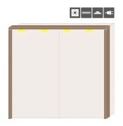 Cornice luminosa LED per armadio scorrevole Gataivai 05 e 06 | Finitura noce | Design elegante