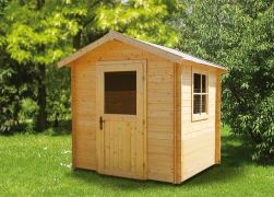 Casetta da giardino prefabbricata "Wiesenblume" - 2,40 x 2,40 m, spessore 19 mm