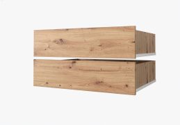 Cassetto per armadio "Tampa" - Set 2 pz, color rovere Artisan