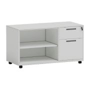 Cassettiera su ruote mod. Elisa con 2 cassetti chiudibili a chiave - Larghezza: 900 mm, Altezza: 554 mm, Profondità: 450 mm