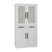 Armadio da ufficio mod. Elisa con 4 ante a battente chiudibili a chiave + 2 cassetti - Larghezza: 900 mm, Altezza: 1850 mm, Profondità: 400 mm