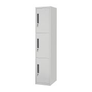 Armadietto modello Elisa con 3 ante a battente - Larghezza: 380 mm, Altezza: 1800 mm, Profondità: 450 mm