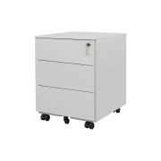 Cassettiera su ruote mod. Elisa con 3 cassetti chiudibili a chiave - Larghezza: 390 mm, Altezza: 538 mm, Profondità: 520 mm