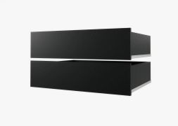 Cassetto per armadio "Tampa" - Set 2 pz, nero
